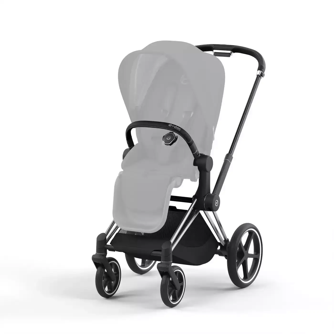 Set Priam Rahmen Chrome Black mit Wanne Lux und Sitzpaket Cozy Beige cybex PLATINUM Beige 9000000000817 2