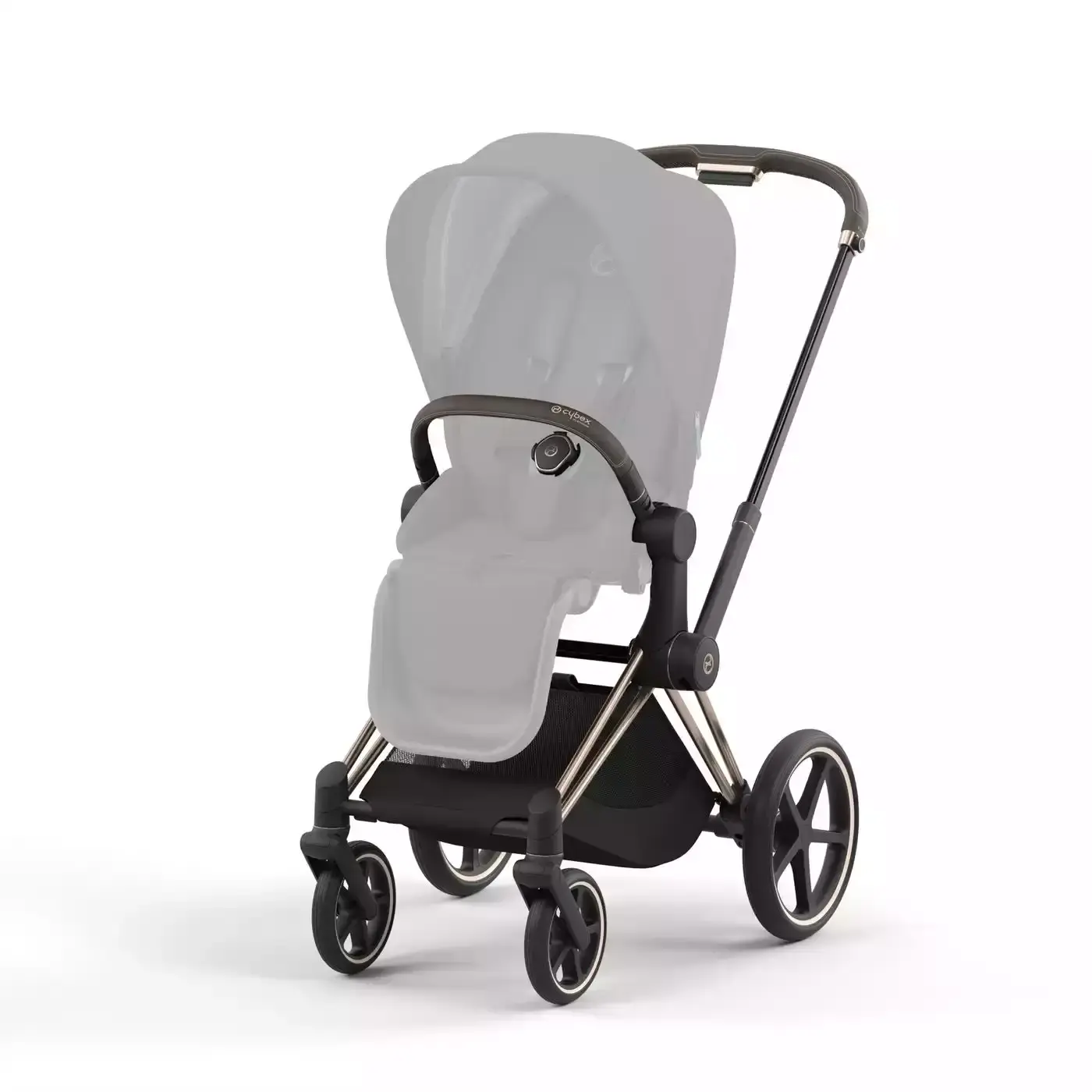 Set Priam Rahmen Rosegold  mit Wanne Lux und Sitzpaket Sepia Black cybex PLATINUM Schwarz 9000000000821 2