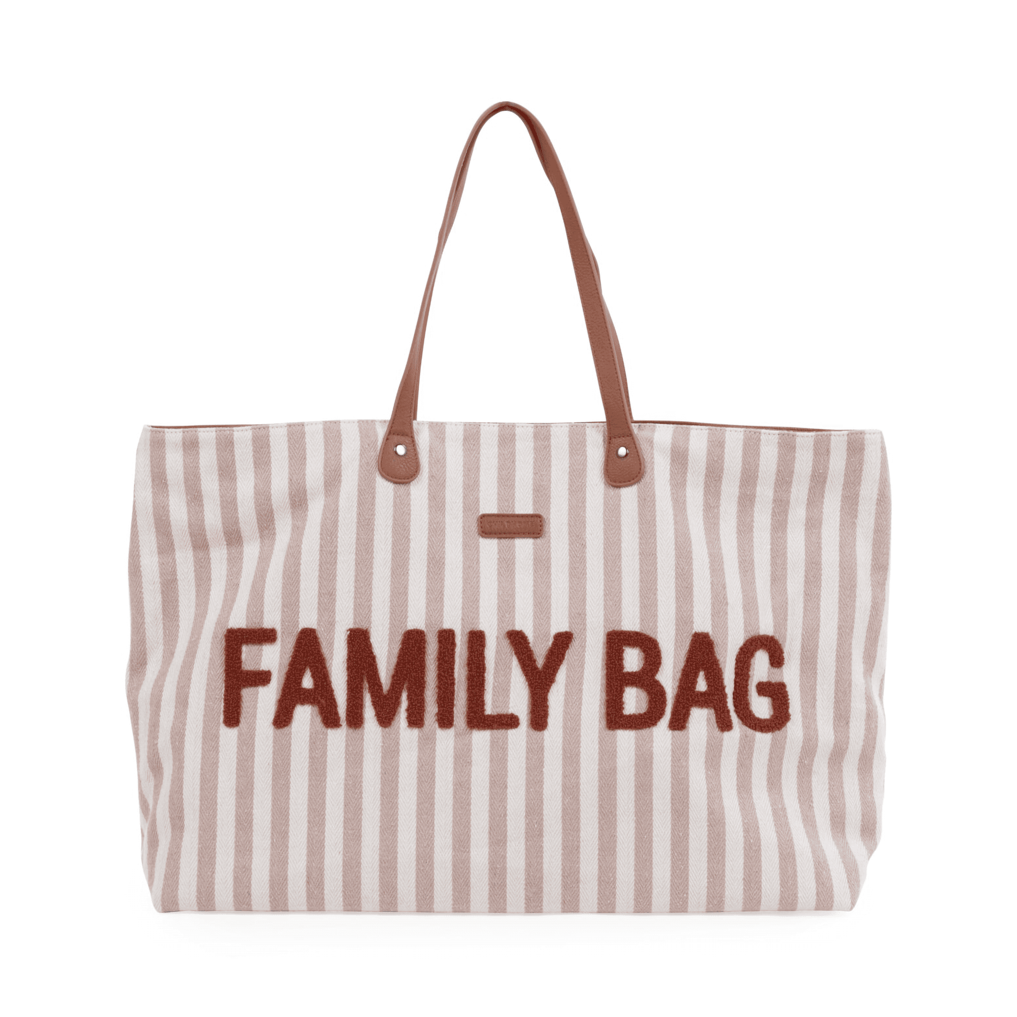 Family Bag Tragetasche Nude gestreift CHILDHOME Beige 2000583707691 1