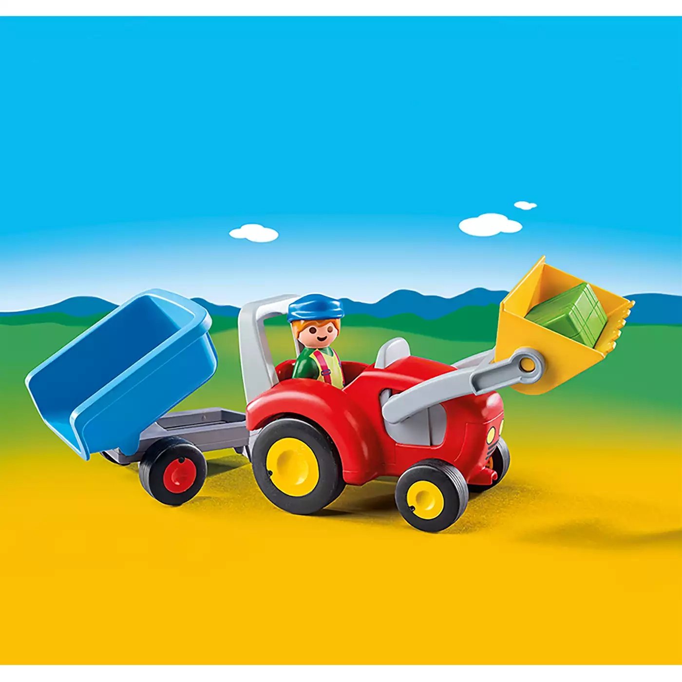 Traktor mit Anhänger 6964 playmobil Mehrfarbig 2000568454602 3