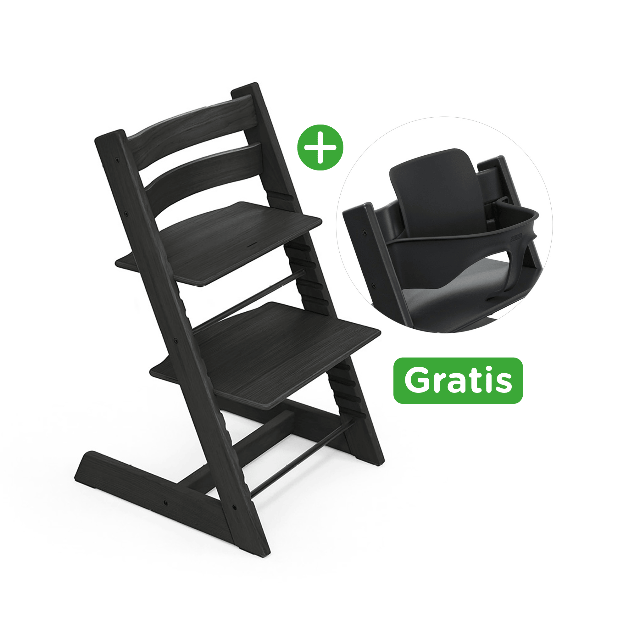 Tripp Trapp® Oak Black STOKKE Schwarz 2000572129206 1