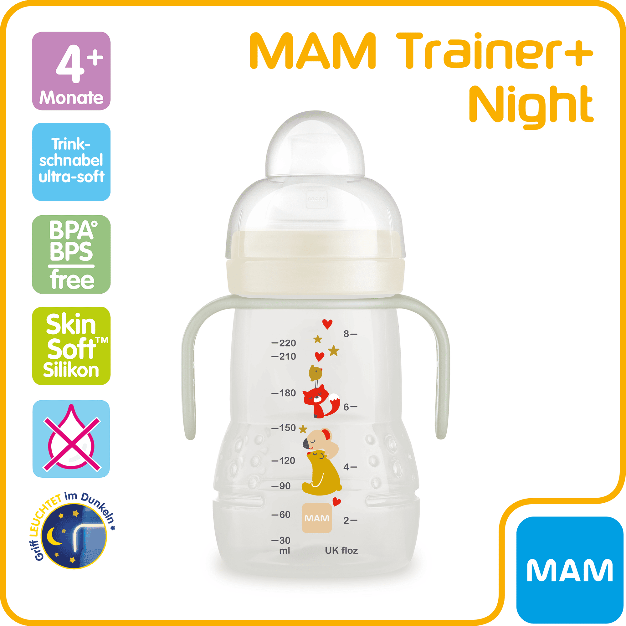 Trainer+ Night Koala 220ml MAM Beige 2000583746201 2