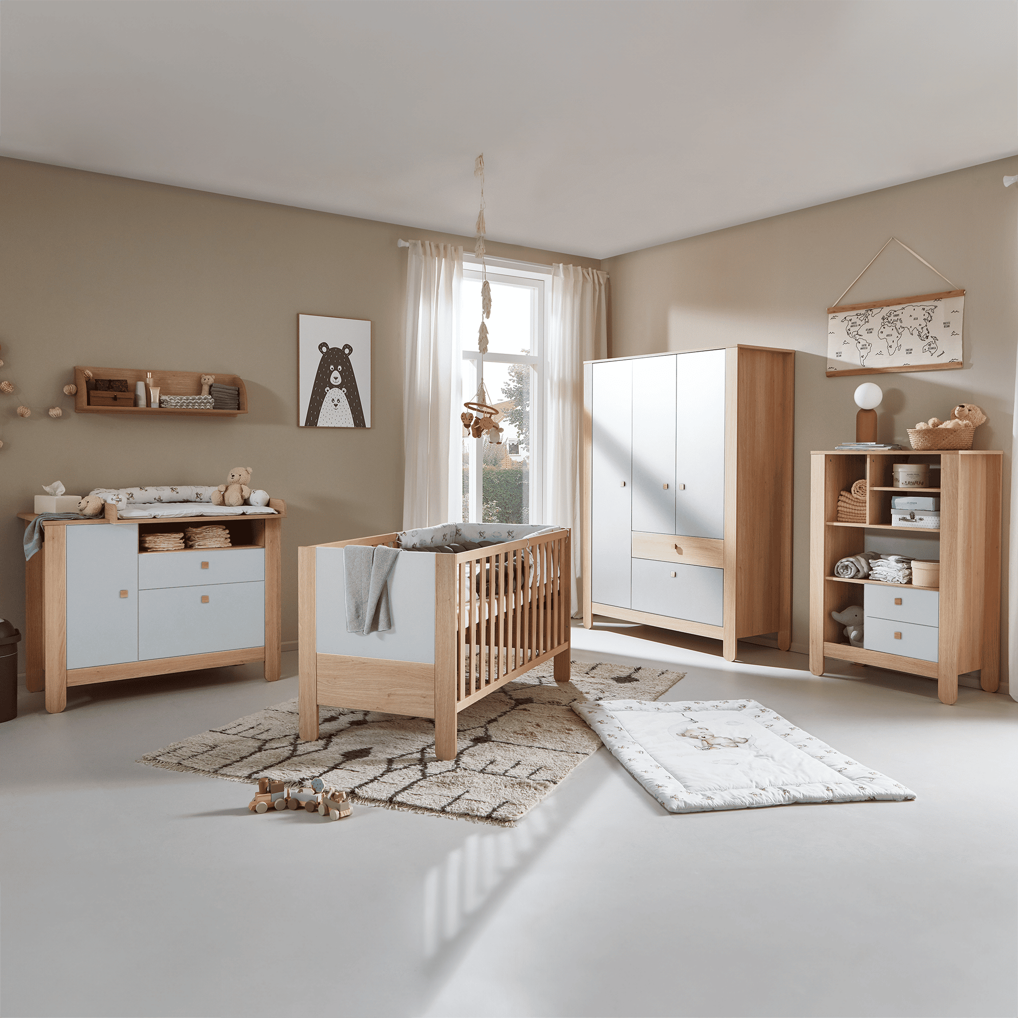 3-teiliges Babyzimmer Cozy Room LITTLE ONE Grau 9000000000701 1