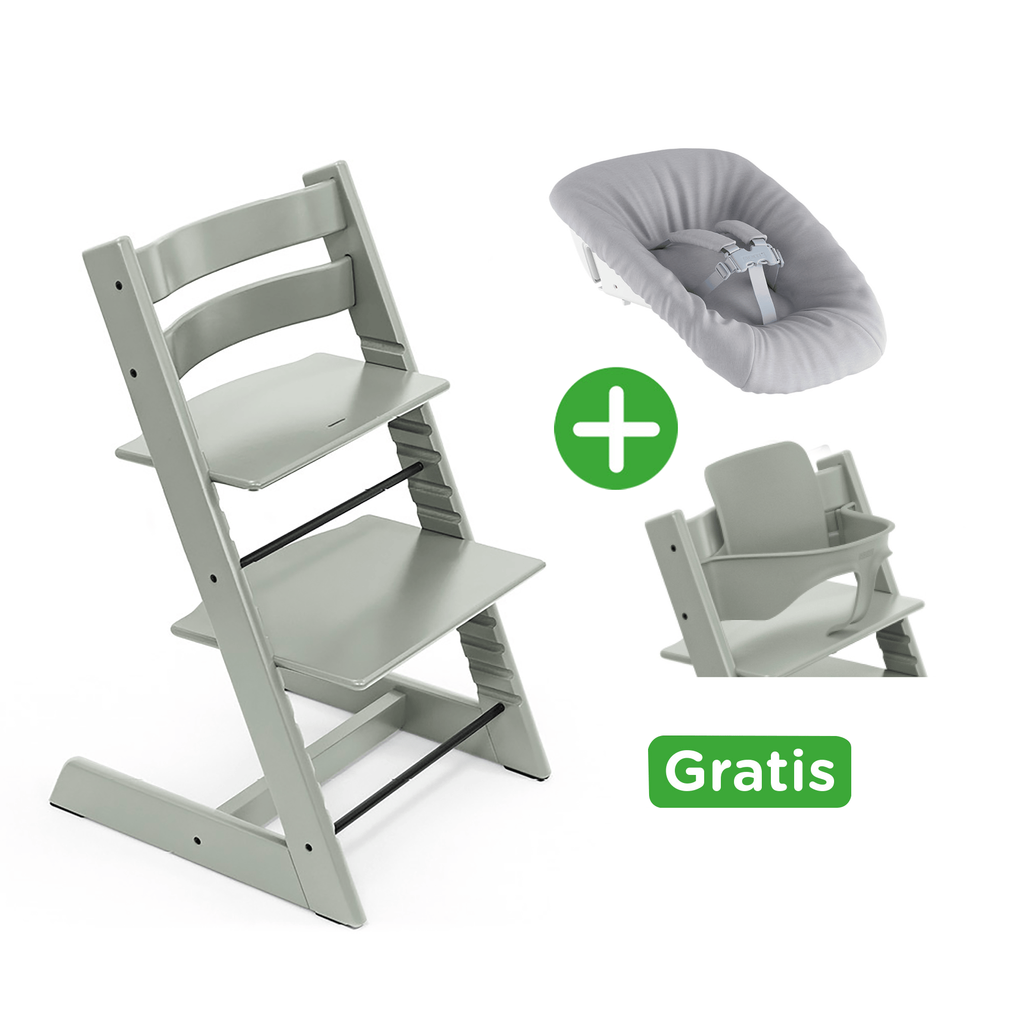 Trio Set Tripp Trapp® Buche Glacier Green STOKKE Grün 9000000000488 1