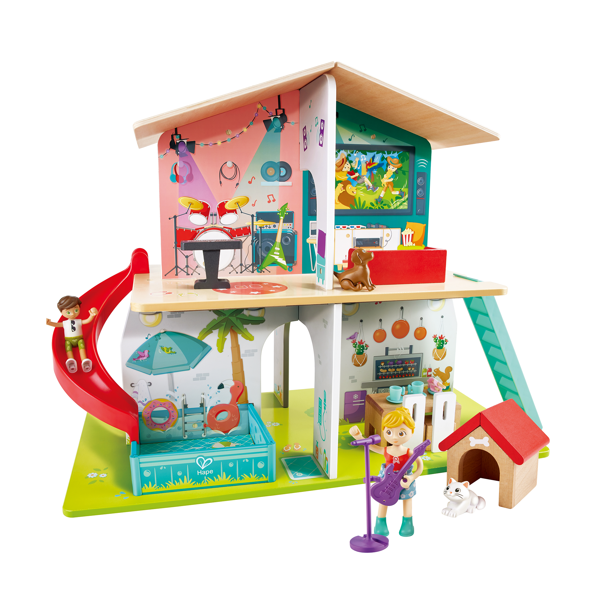 Interaktives Puppenhaus Hape Mehrfarbig 2000584032600 1