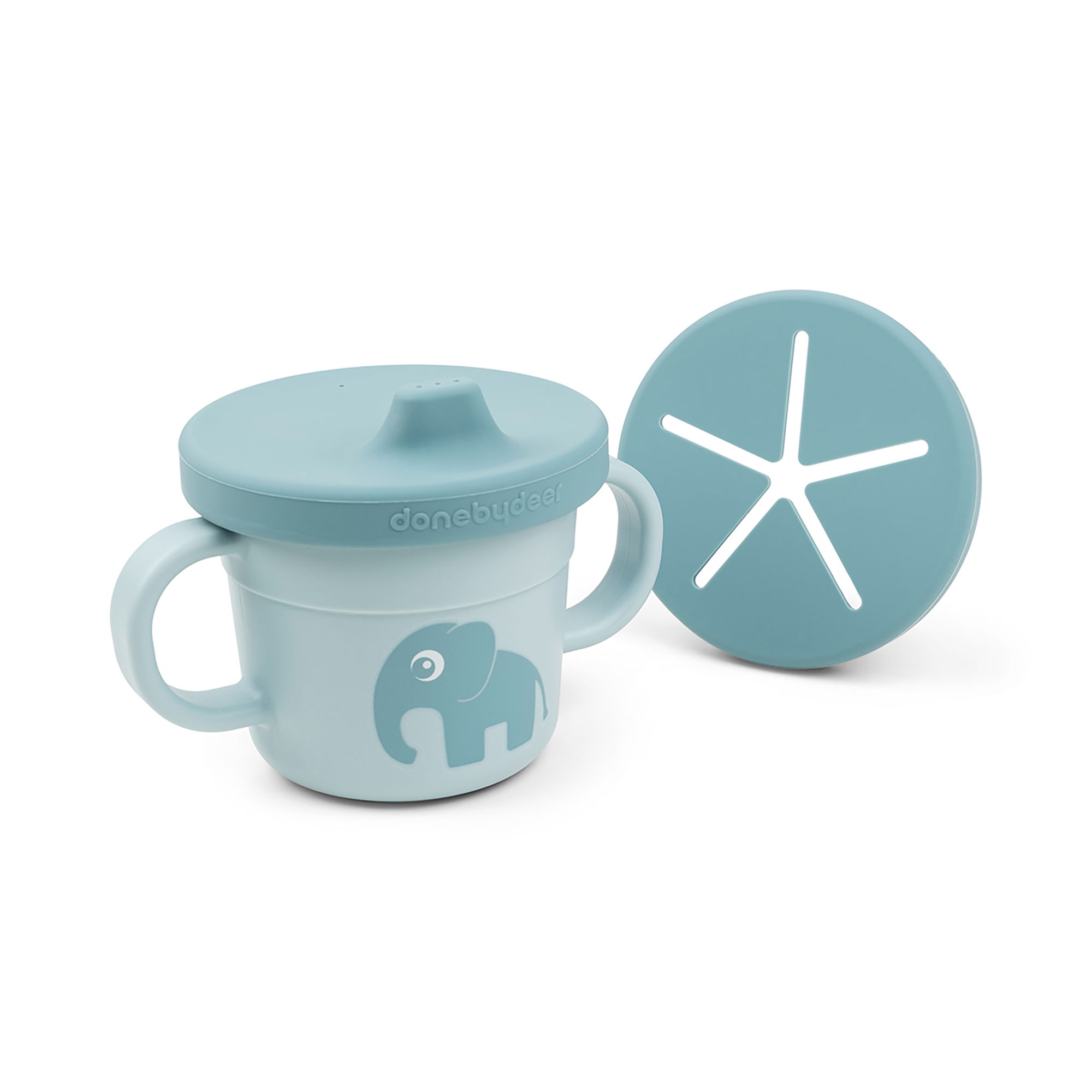 Snack- & Trinkbecher-Set Elphee Blau done by deer Blau 2000585426002 1