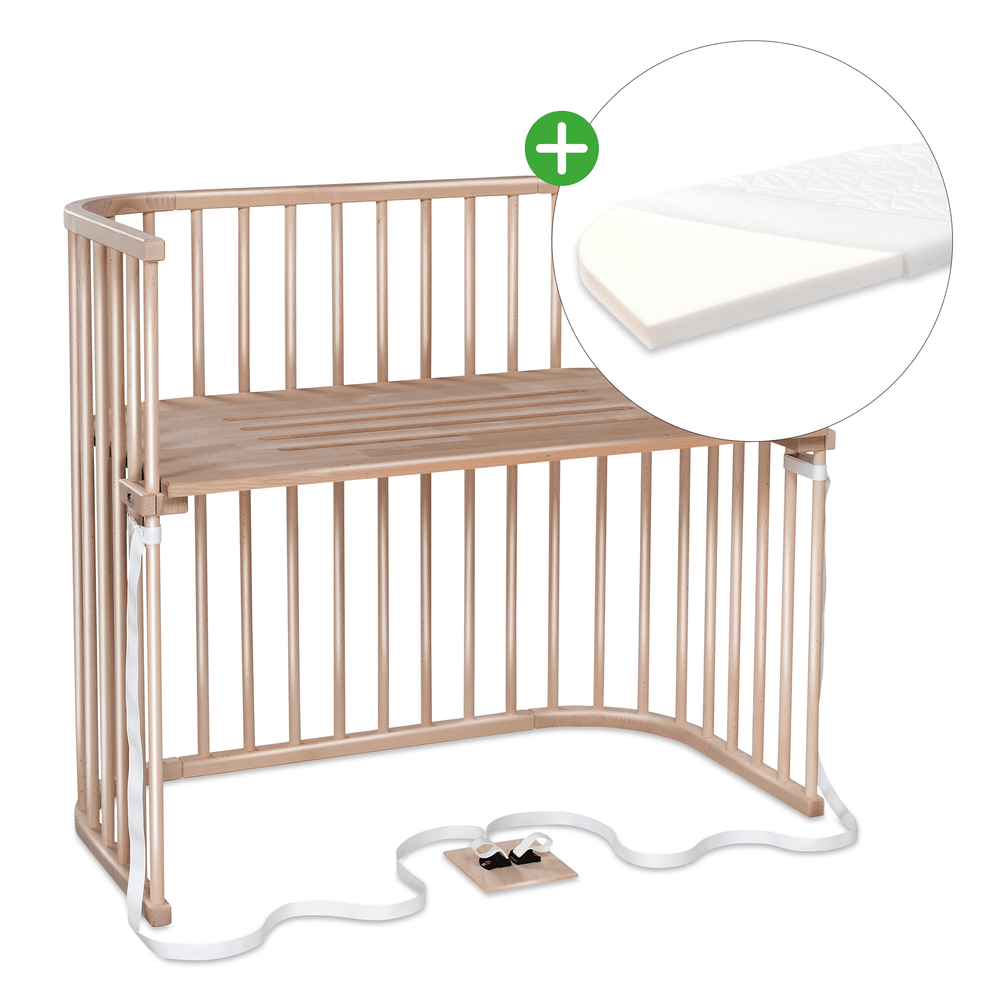 Set babybay Boxspring XXL natur mit Matratze Classic Cotton Soft babybay Beige 9000000000639 1