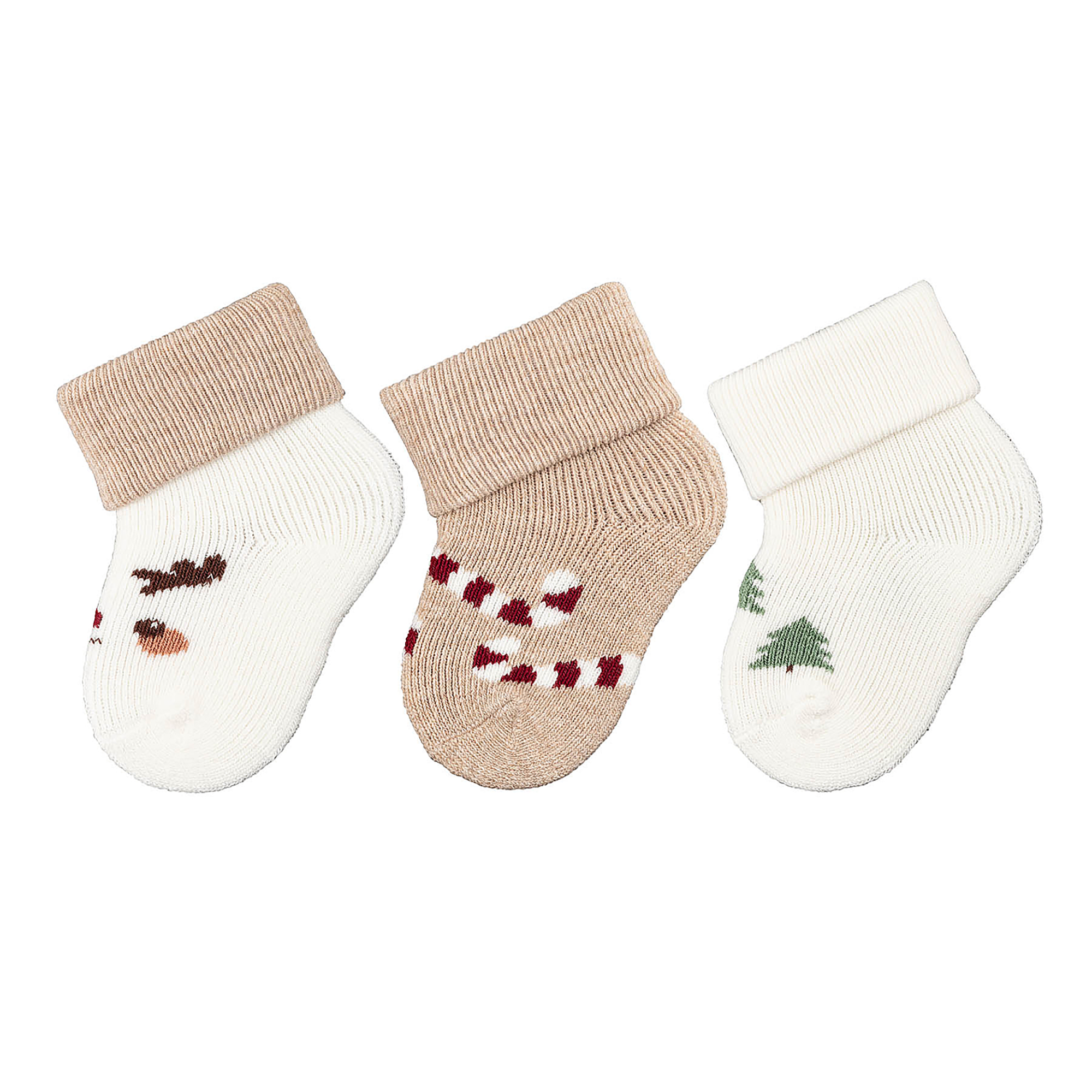 3er-Pack Erstlingssocken Weihnachten Sterntaler Beige 2000587309204 1