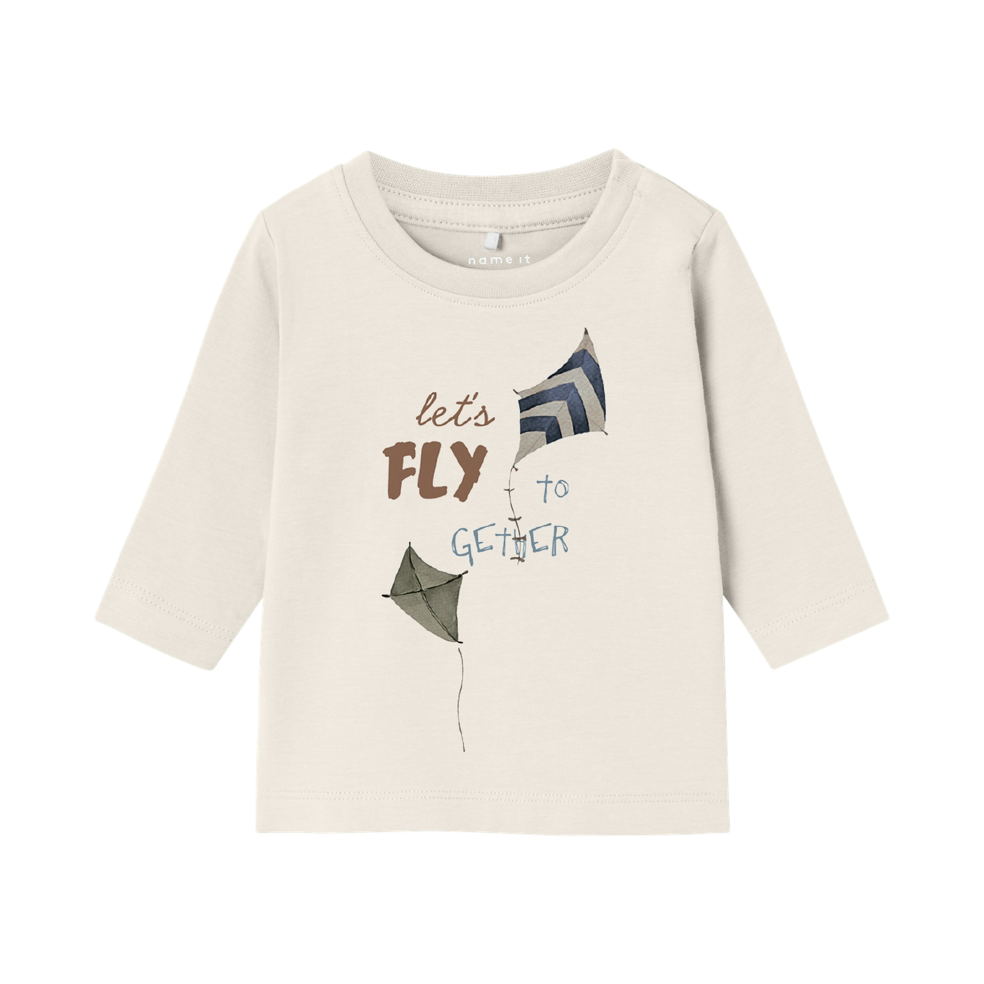 Langarmshirt Let's Fly name it Weiß Weiß M2000586753701 1