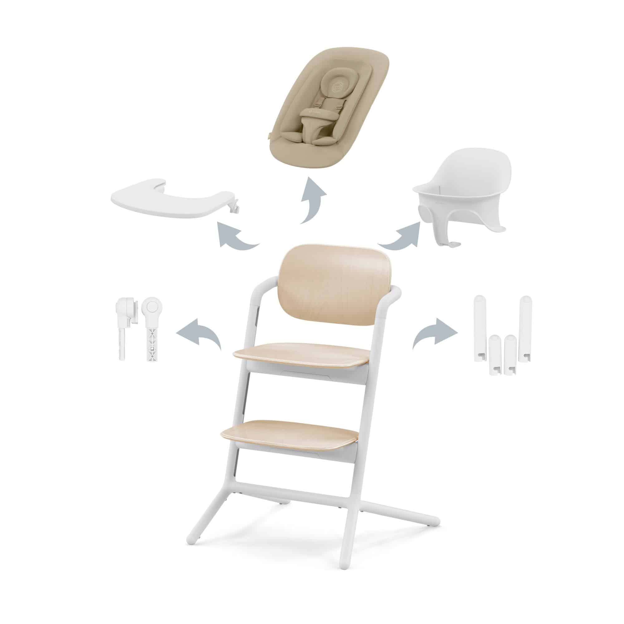 LEMO Hochstuhl 4in1 Set Sand/White cybex Beige 2000582806708 1