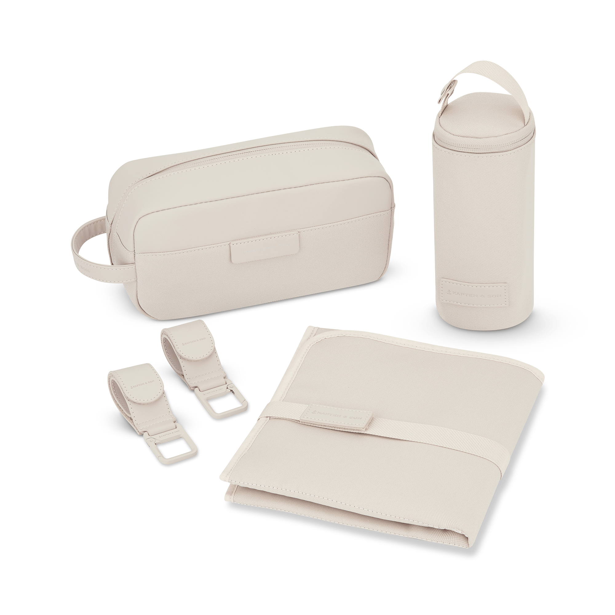 Wickeltasche Diaper Set All Sandstone KAPTEN & SON Beige 2000587909718 1