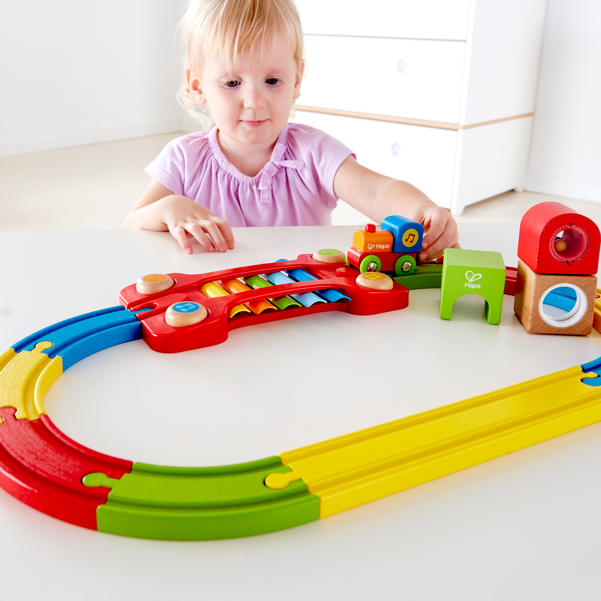 Eisenbahn-Set Hape mehrfarbig 2000577354009 2