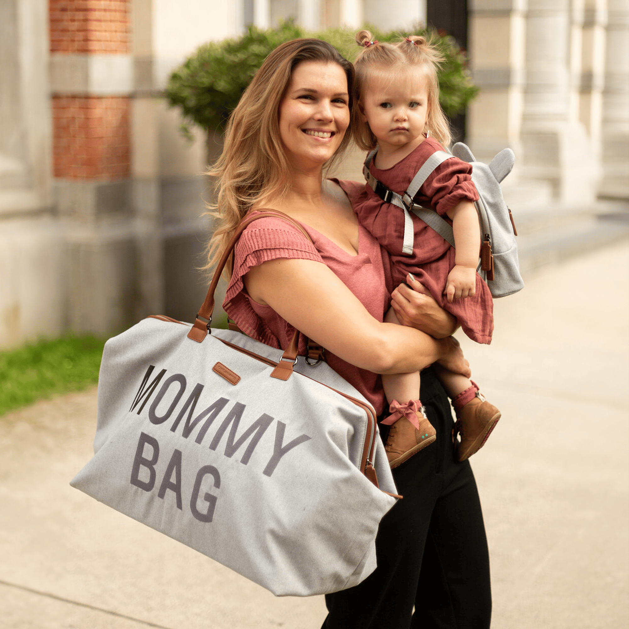 Mommy Bag® Wickeltasche Grau CHILDHOME Grau 2000584498321 2