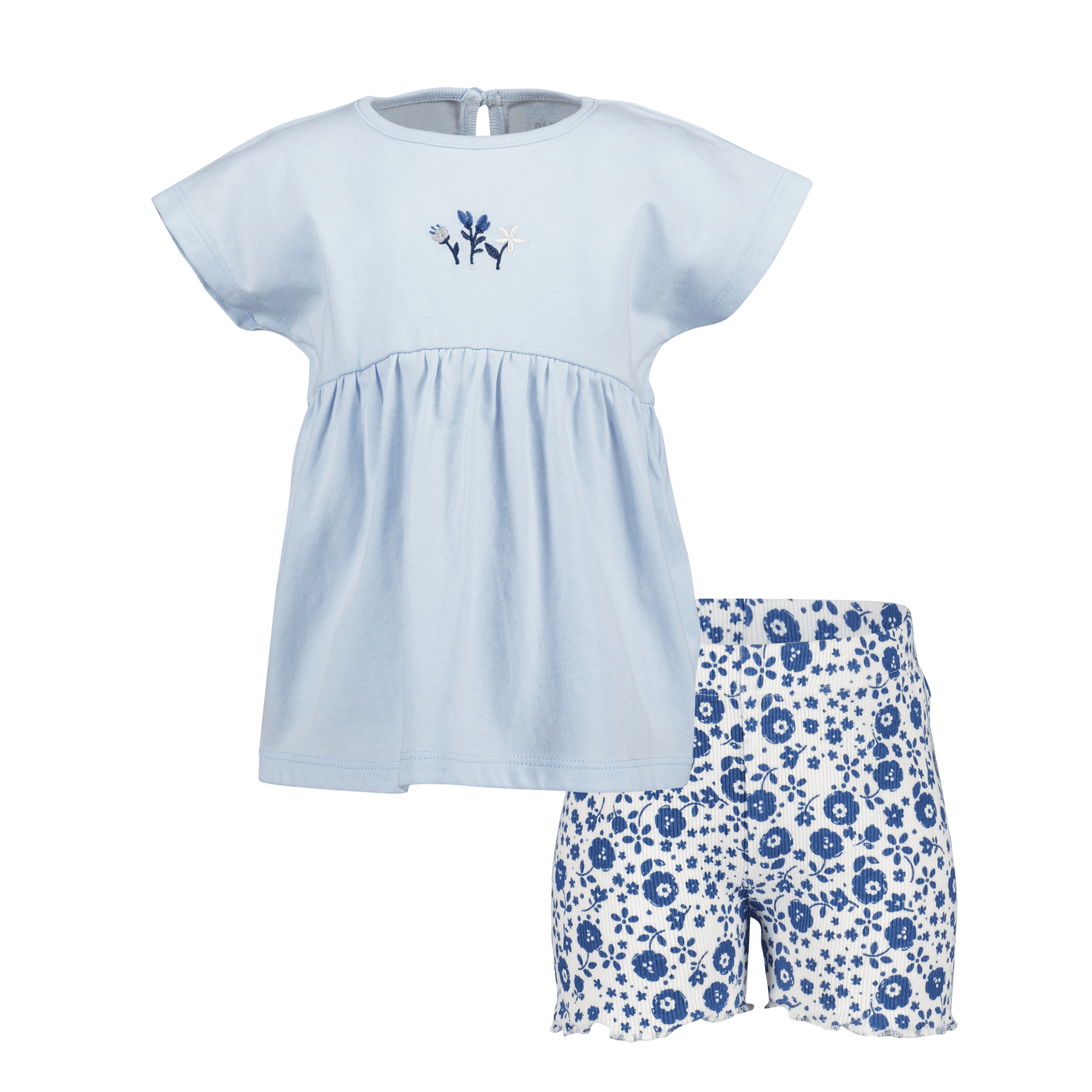 Set Tunika & Shorts Blumen blue seven Blau M2000587815903 1