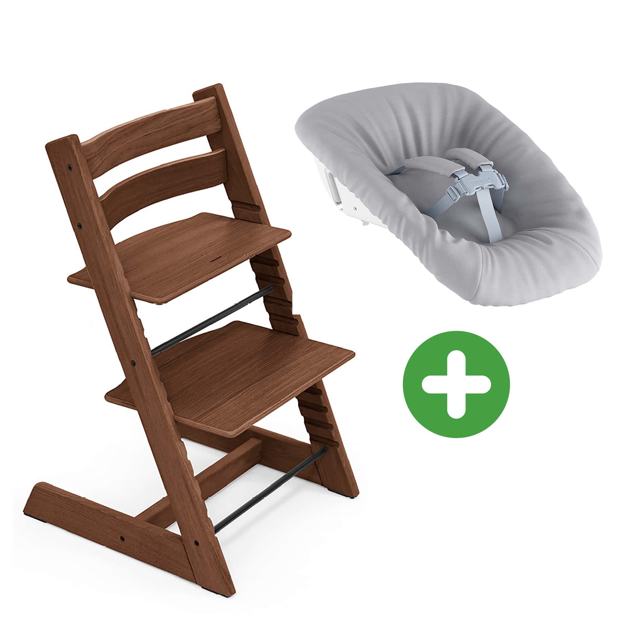 Set Tripp Trapp® Oak Warm Brown mit Newborn Set Braun 9000000000785 1