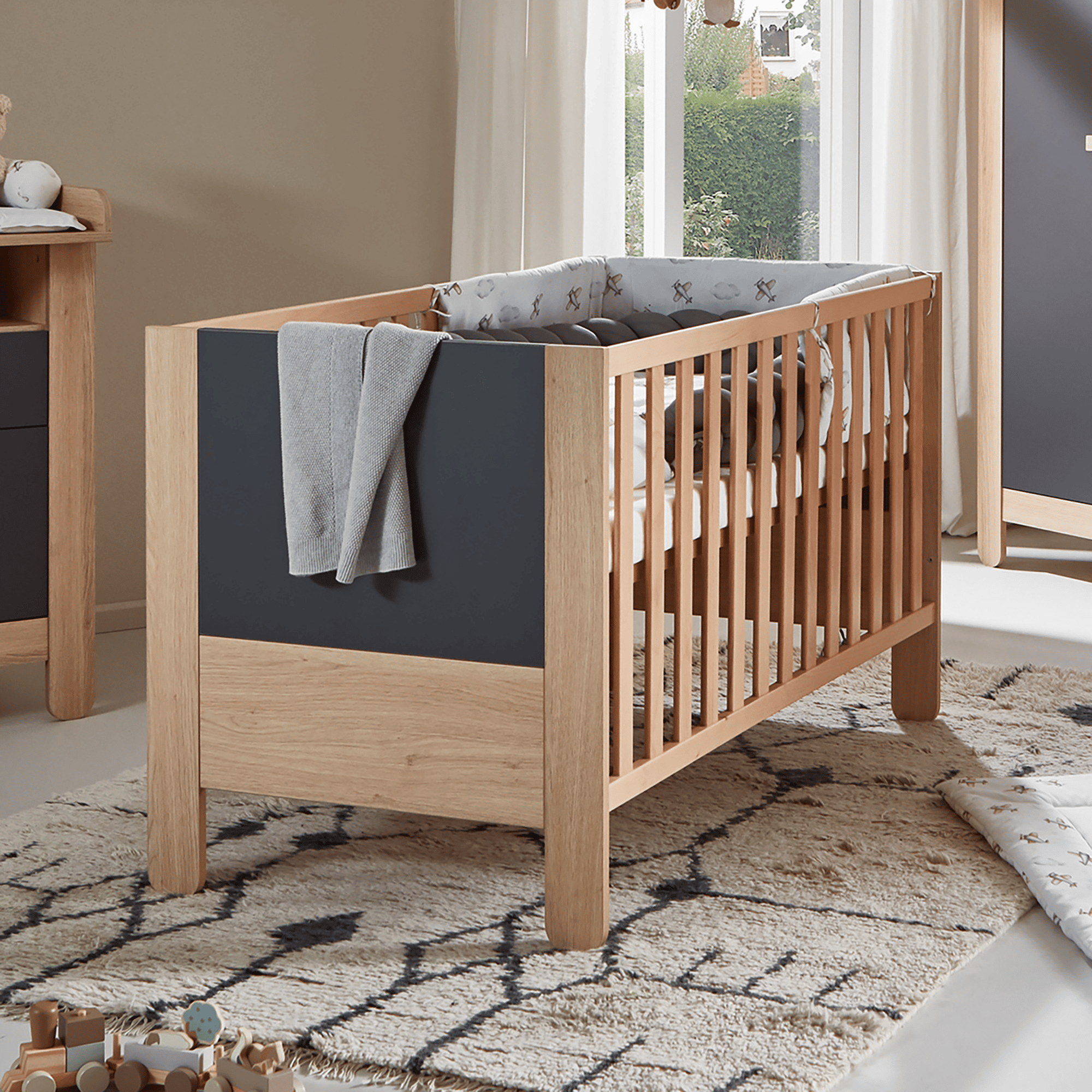 3-teiliges Babyzimmer Cozy Room LITTLE ONE Anthrazit 9000000000682 2