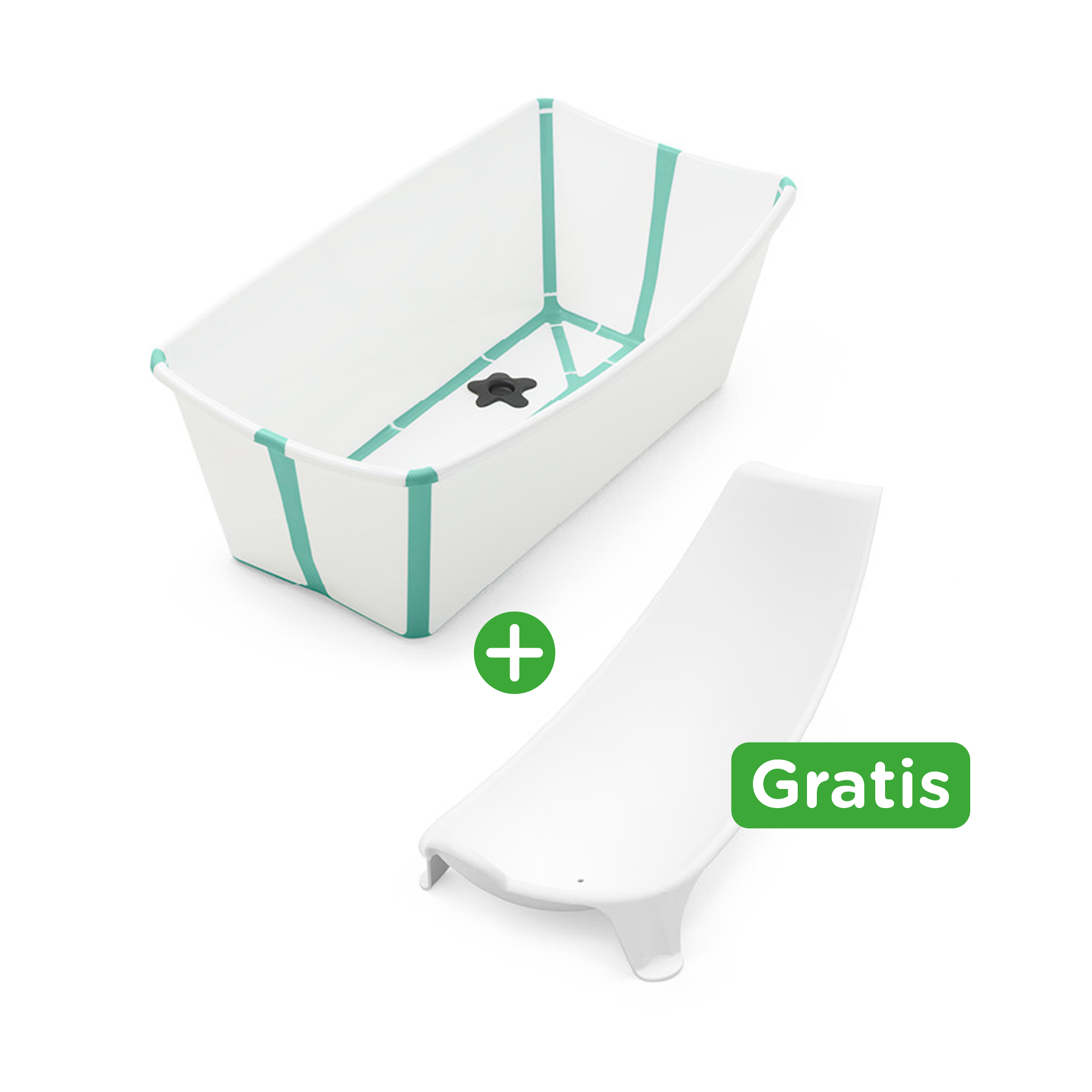 Flexi Bath® White Aqua mit hitzeempfindlichem Stöpsel STOKKE Türkis 2000575279007 1