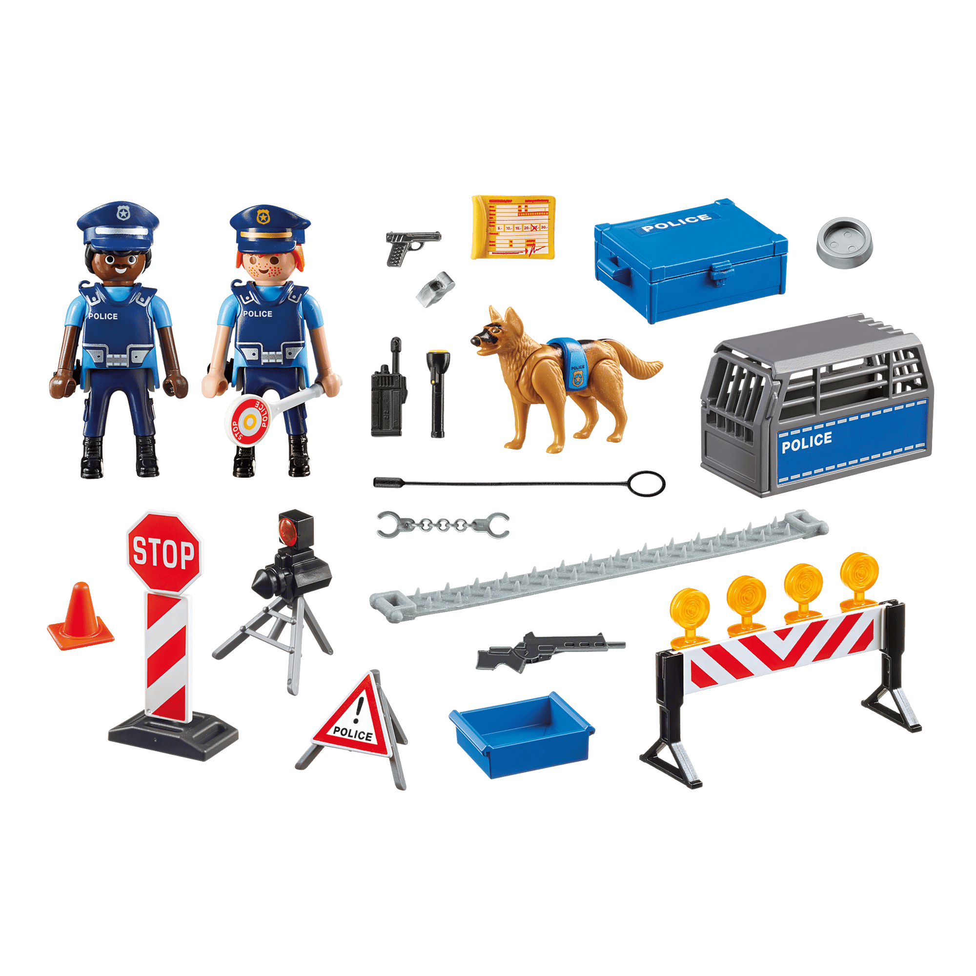 Polizei-Straßensperre playmobil Blau 2000571477018 2