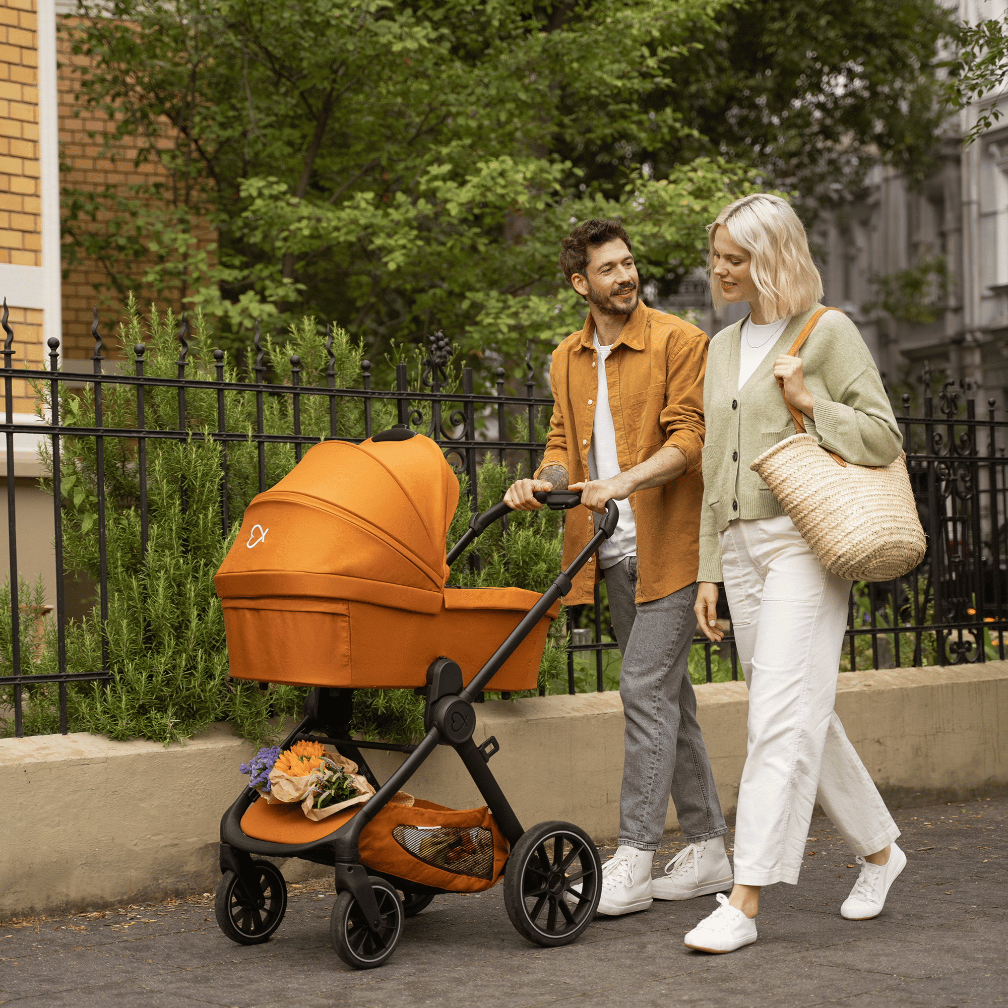 Set ELSA & EMIL Kinderwagen Fuchsrot mit Organizer ELSA & EMIL Orange 9000000000465 2