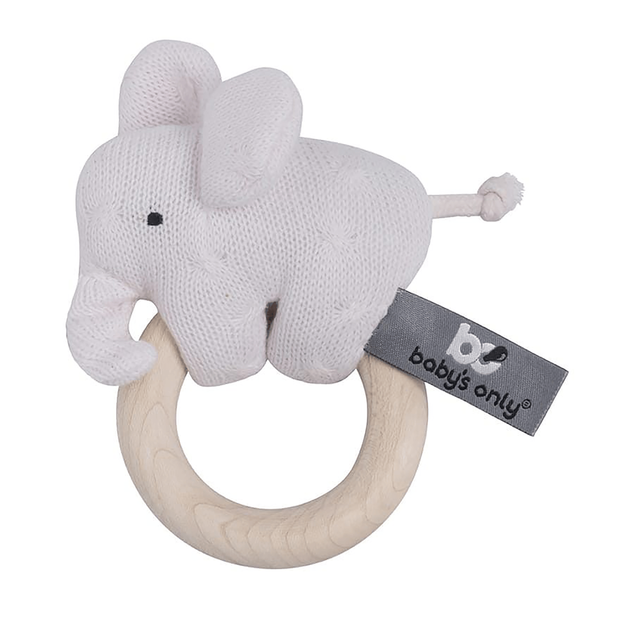 Holz-Rassel Elefant baby's only Rosa 2000575340509 1