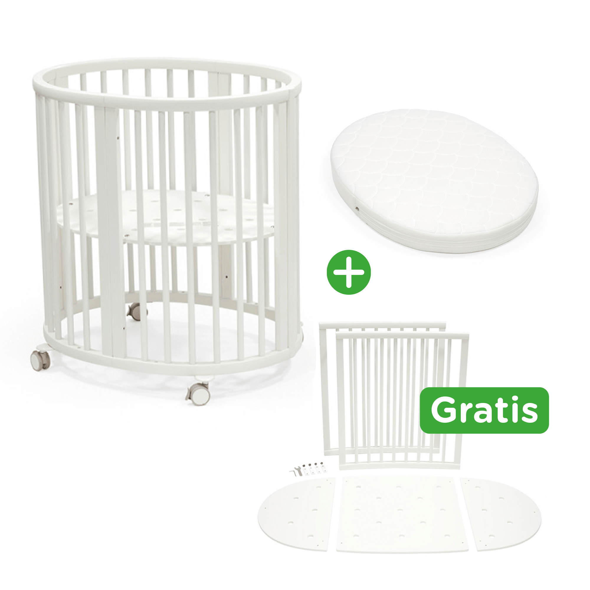 Set Sleepi™ Mini V3 Weiß mit Matratze STOKKE Weiß 9000000000385 1_(1)