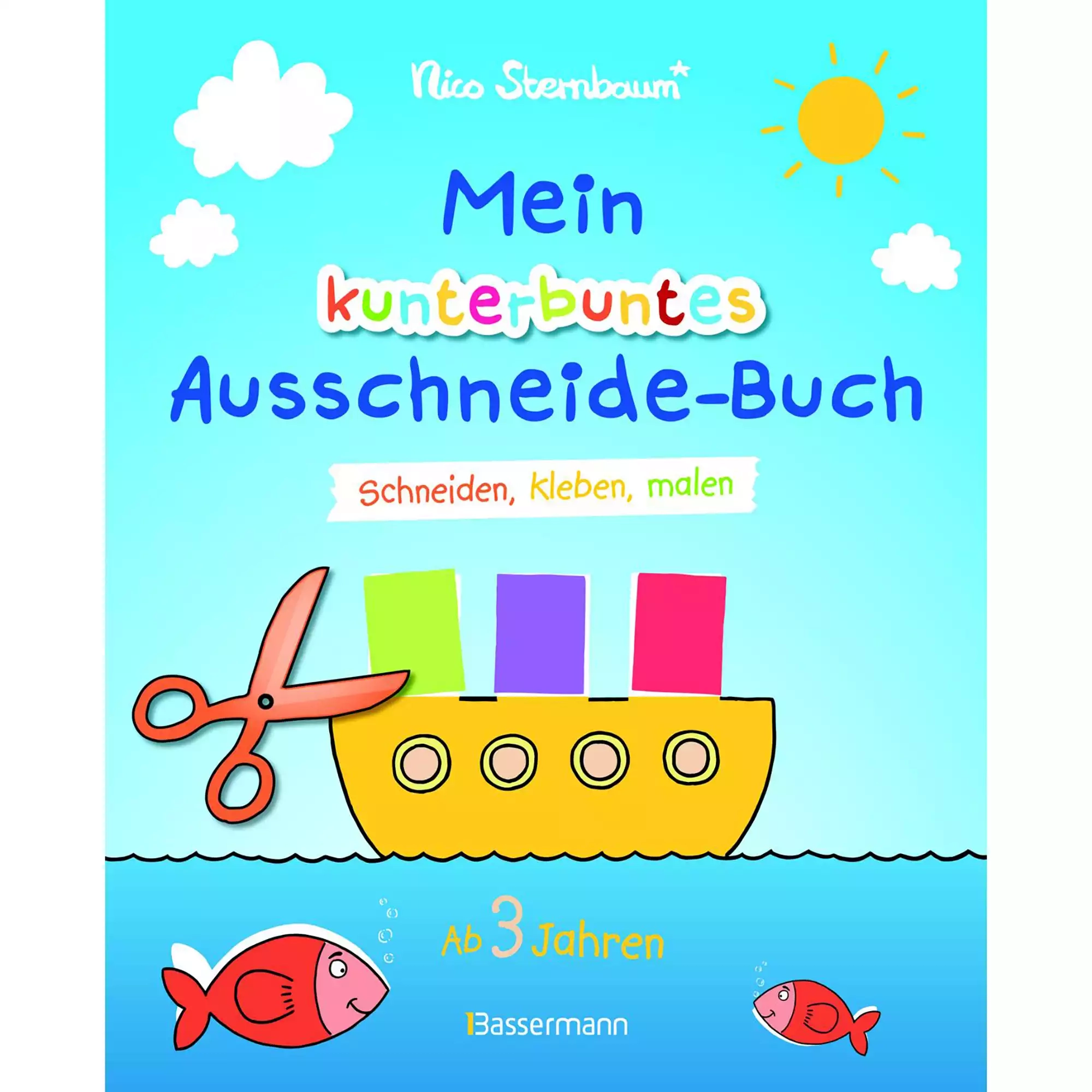 Mein kunterbuntes Ausschneide-Buch Bassermann Blau 2000579307904 1