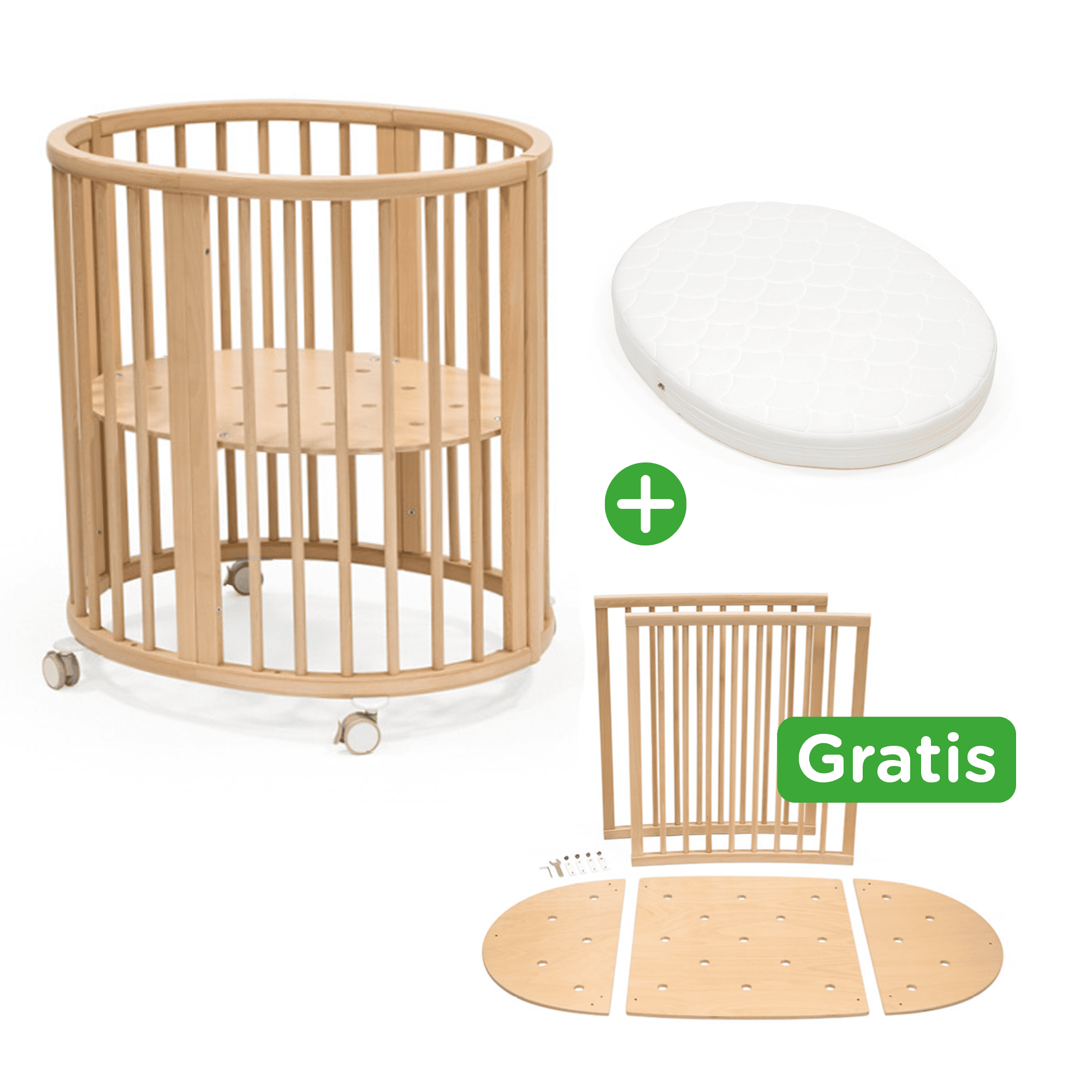 Set Sleepi™ Mini V3 Natur mit Matratze STOKKE Beige 9000000000384 1_(1)