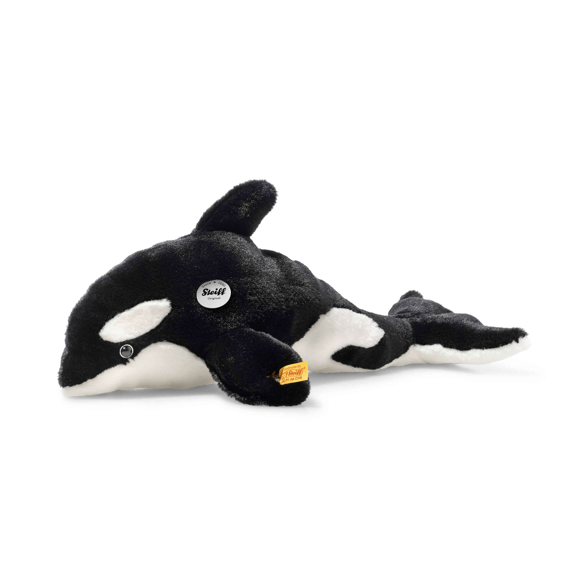 Kuscheltier Ozzie Orca mit Quietsche Steiff Schwarz 2000587349507 1