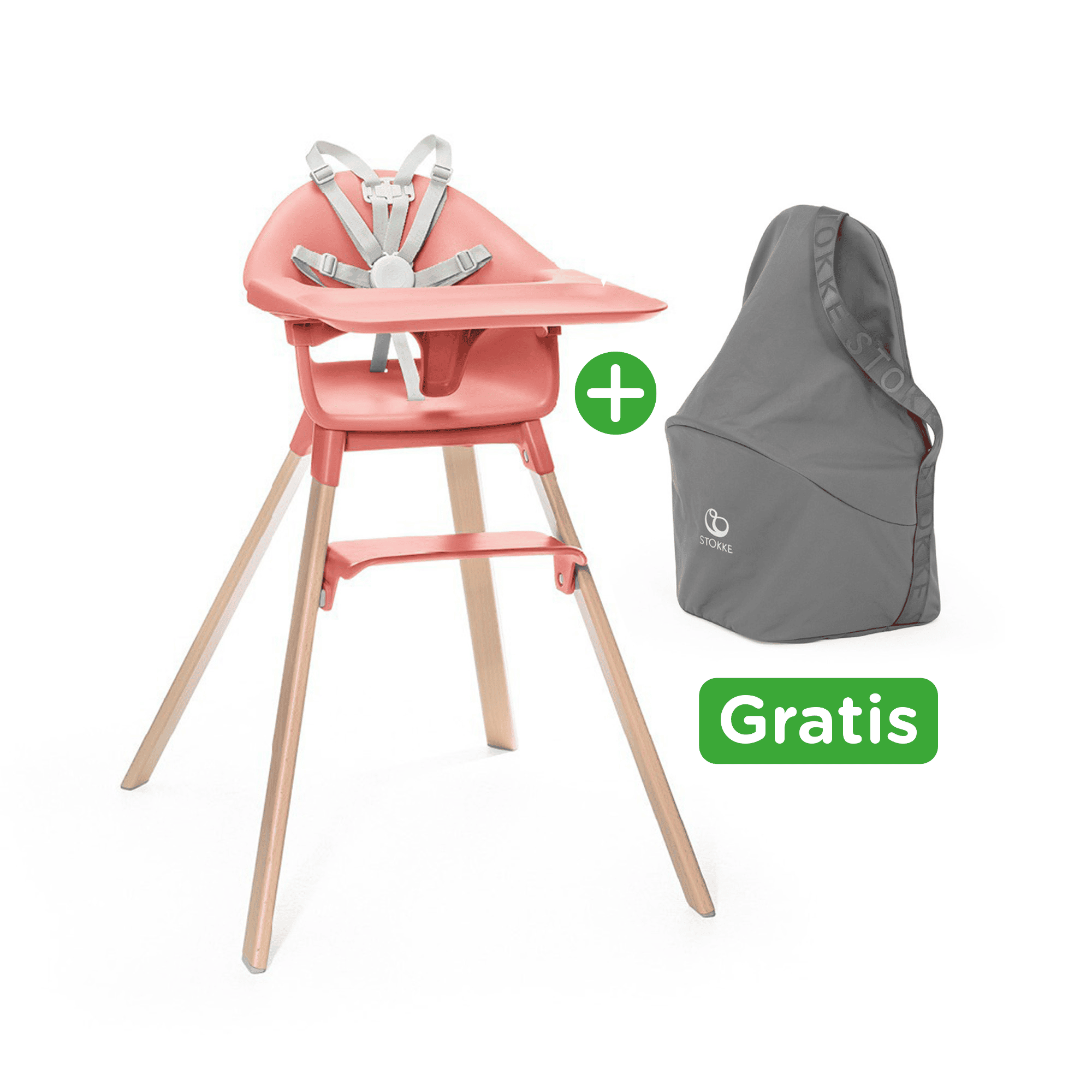 Clikk™ Hochstuhl Sunny Coral STOKKE Rosa 2000577668304 1