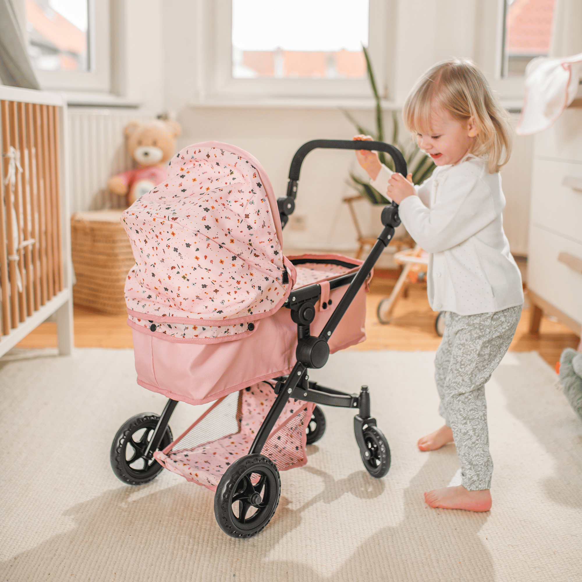 Puppenwagen LITTLE ONE Rosa 2000586127304 2