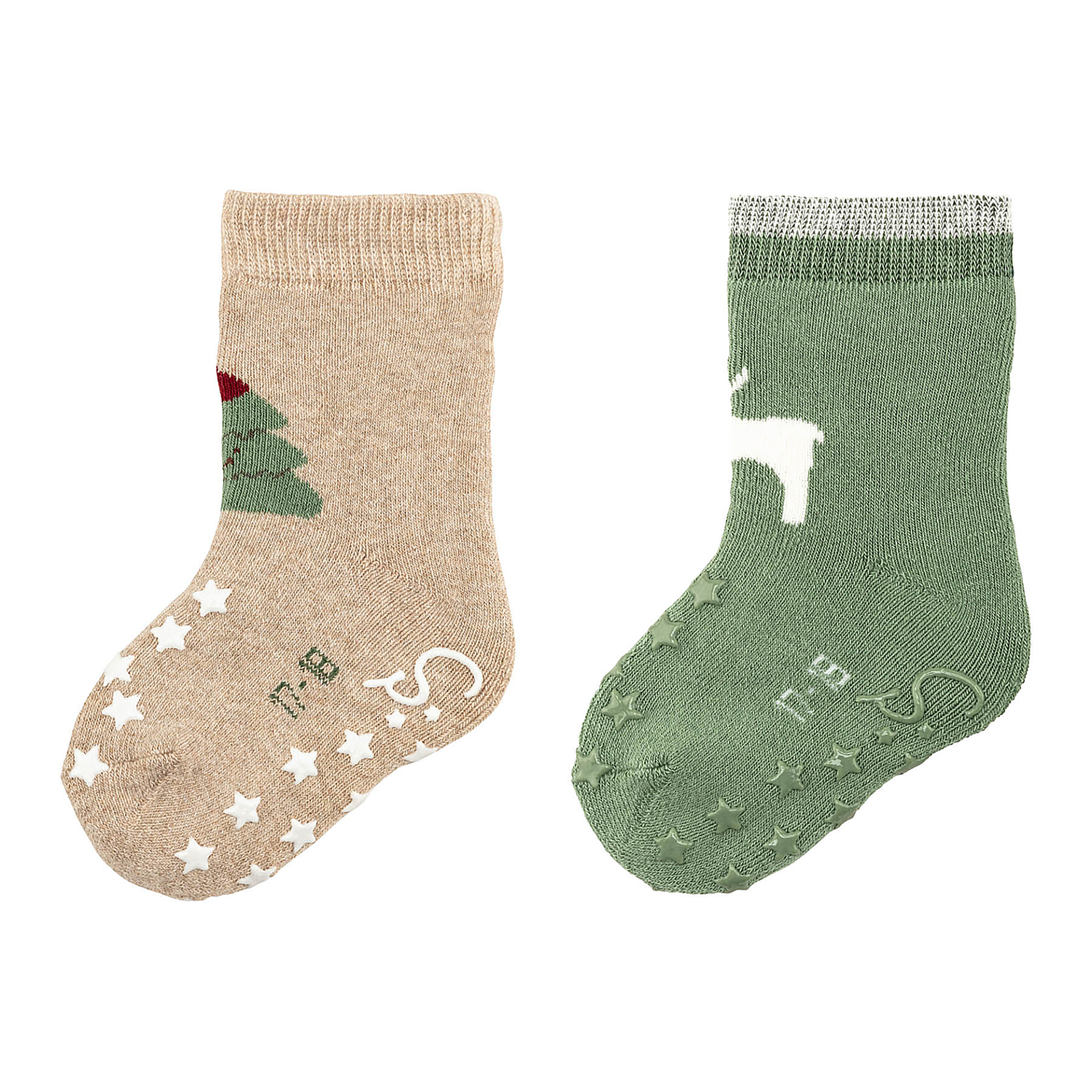 2er-Pack Krabbelsocken Weihnachten Sterntaler Beige M2000587309303 1