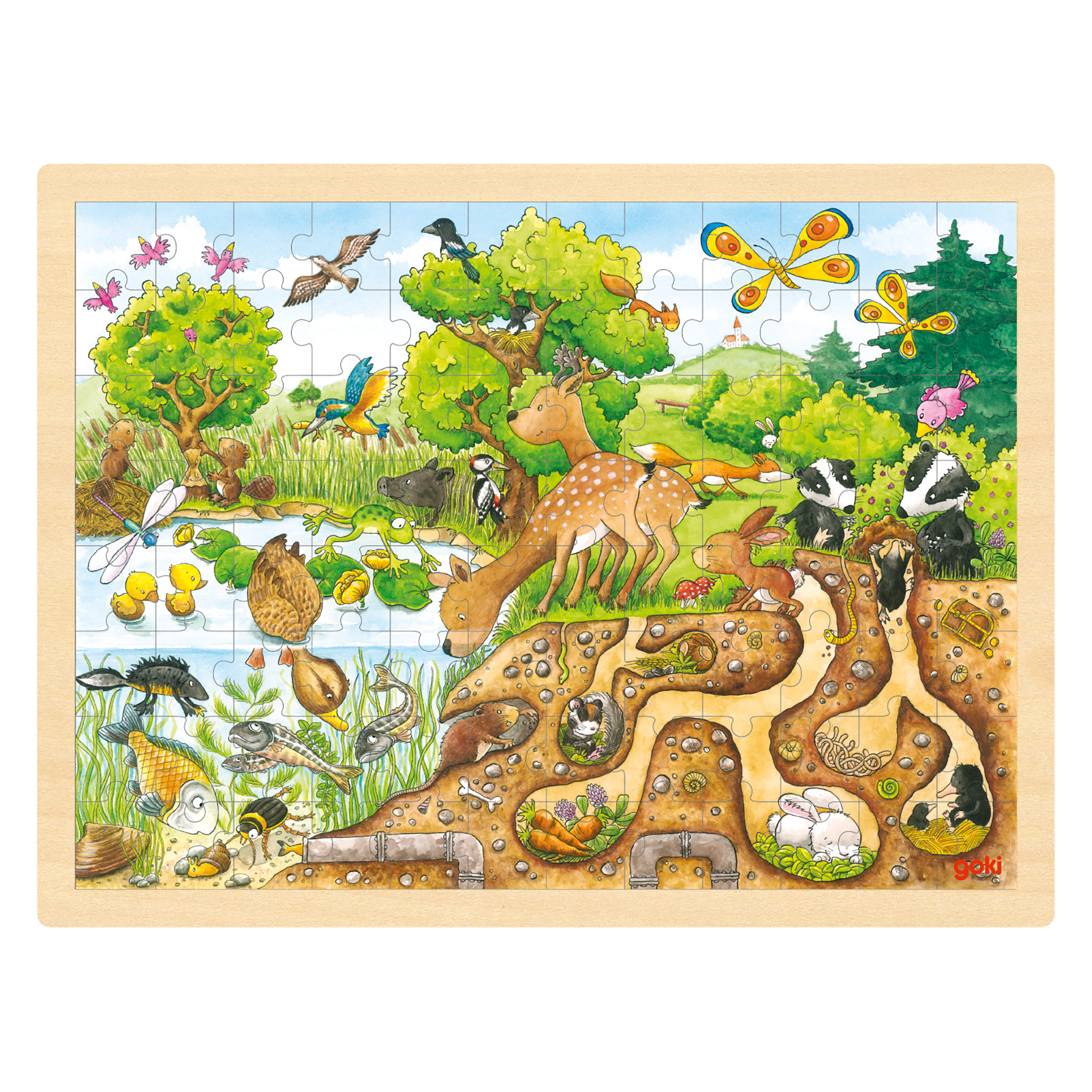 Einlegepuzzle Erlebnis Natur goki Mehrfarbig 2000584609703 1