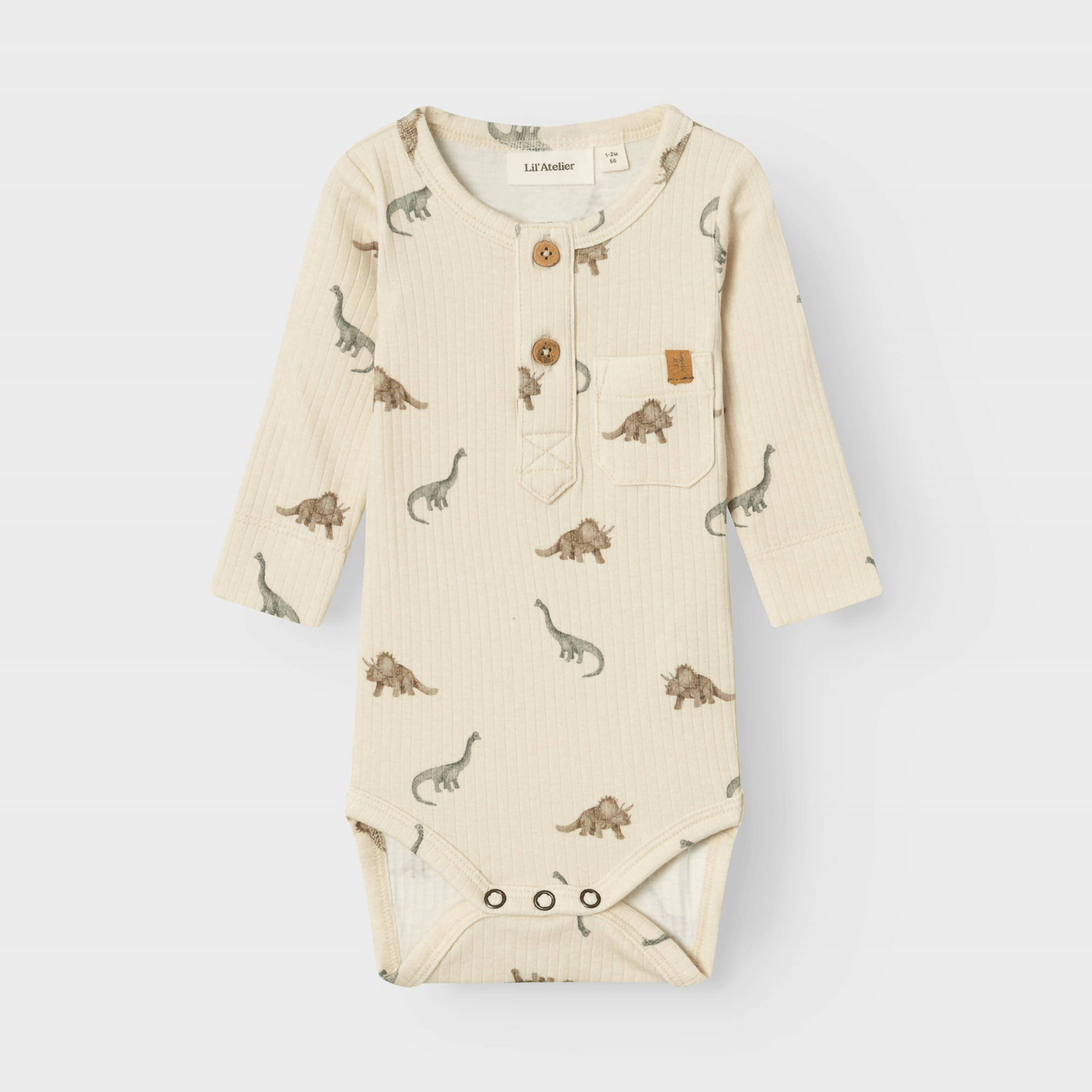 Langarmbody Dinos Lil' Atelier Beige M2000586804908 1